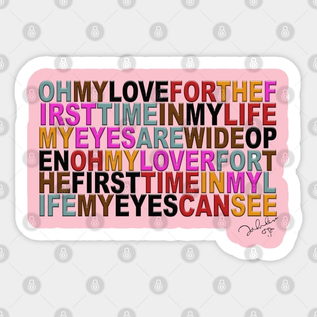 John Lennon Oh My Love Sticker by IconsPopArt